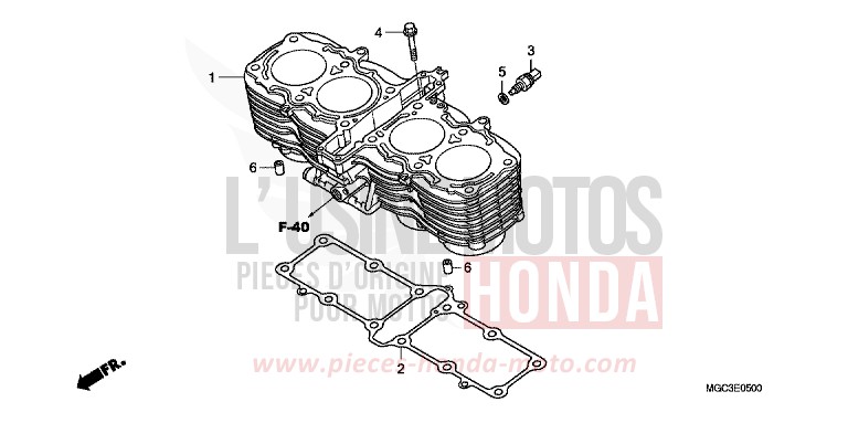 CYLINDRE de CB1100 ABS GRAPHITE BLACK (NHB01) 2013